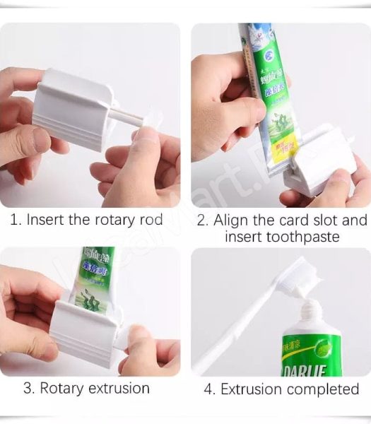 toothpaste-tube-squeezer-roller-with-manual-rotating-tube-holder-plastic-squeezer-clip-for-easy-dispensing-product-image