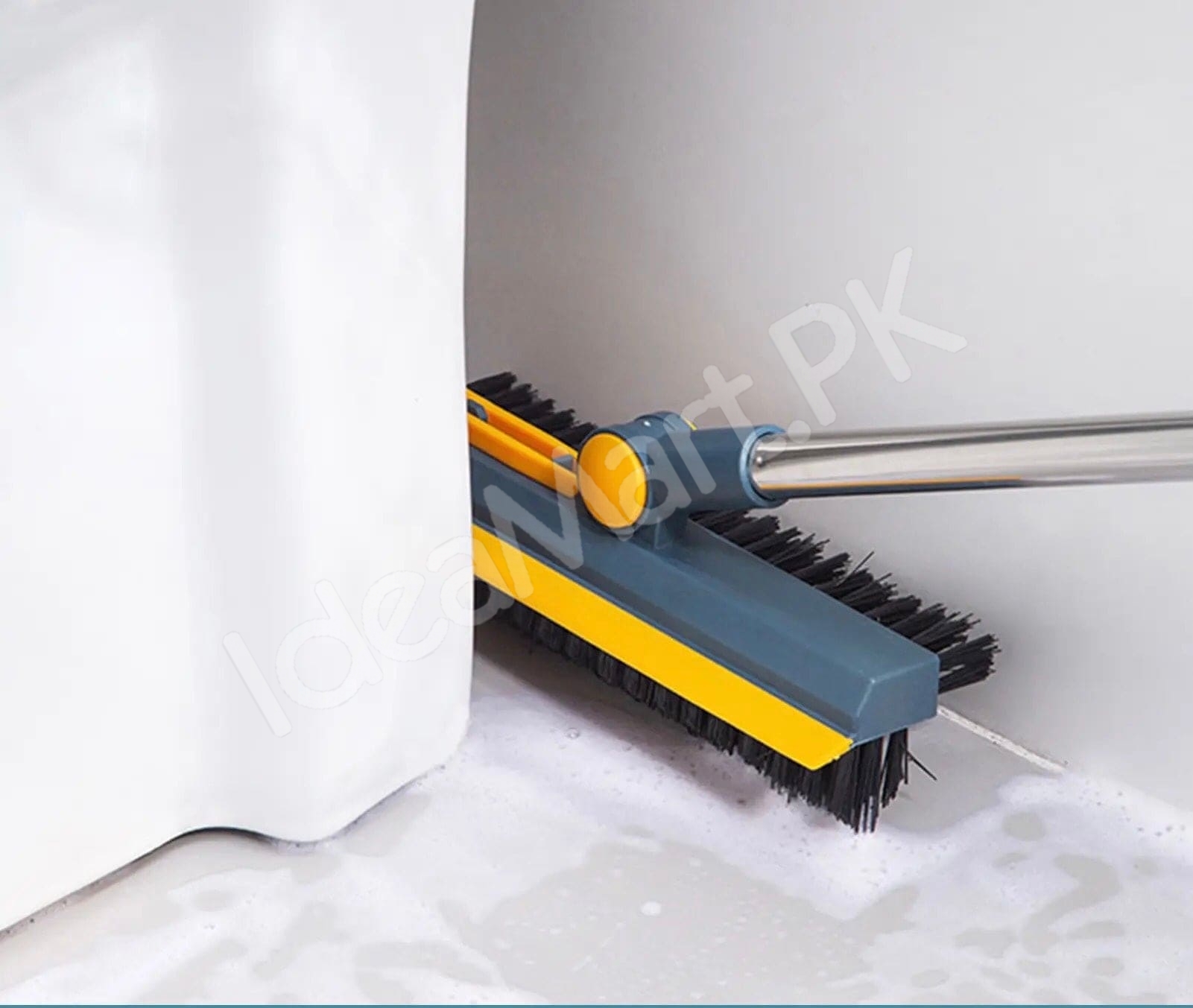 3-in-1-v-shape-stiff-bristle-scrub-brush-with-long-adjustable-handle-scraper-for-floor-grout-wall-cleaning-product-image