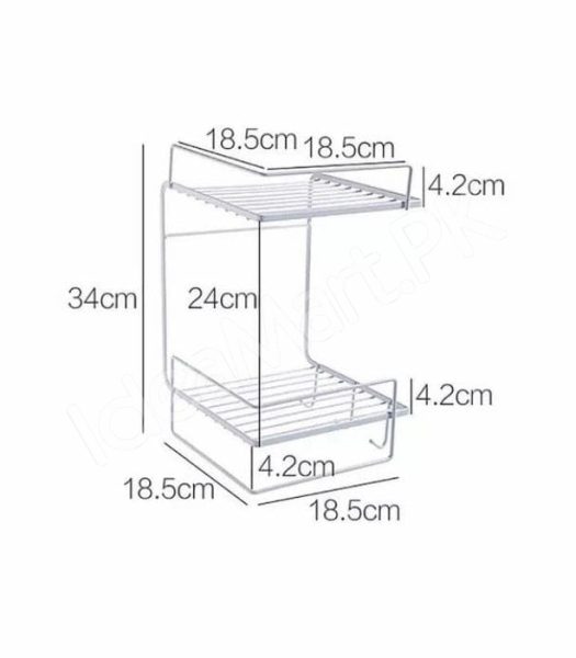black-metal-wire-double-tier-shower-shelf-with-hanging-hooks-and-towel-bar-for-bathroom-and-kitchen-storage-product-image