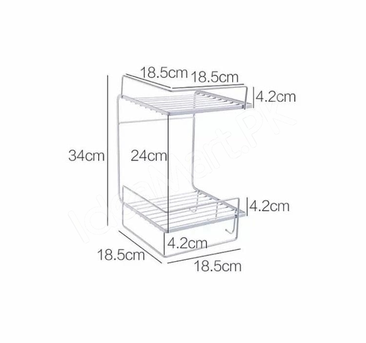 black-metal-wire-double-tier-shower-shelf-with-hanging-hooks-and-towel-bar-for-bathroom-and-kitchen-storage-product-image