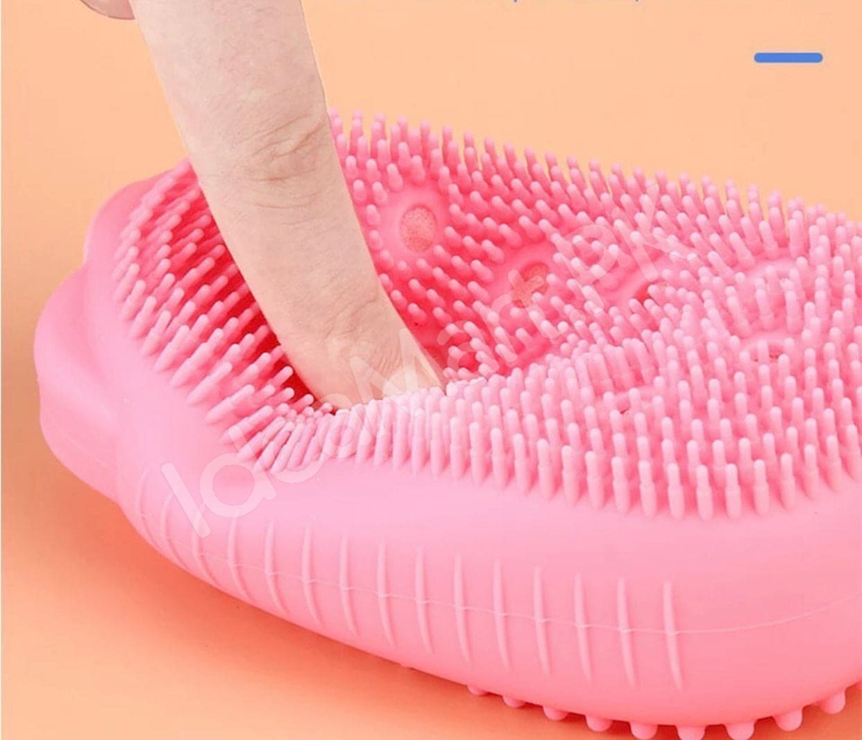 silicone-double-sided-bath-brush-with-soap-holder-soft-bristles-for-full-body-cleaning-spa-and-baby-shower-product-image