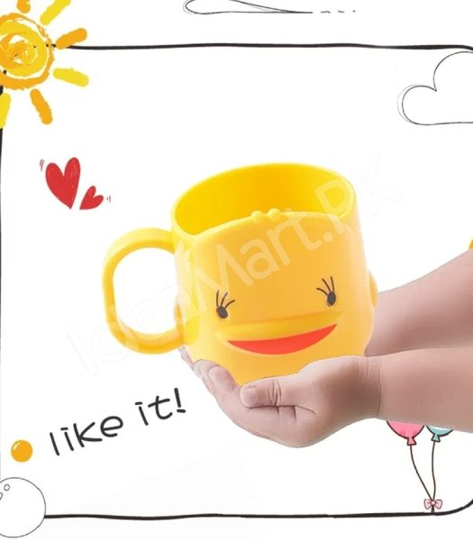 yellow-cartoon-duck-shaped-plastic-cup-with-handle-multi-purpose-kids-bathroom-tumbler-toothbrush-holder-product-image