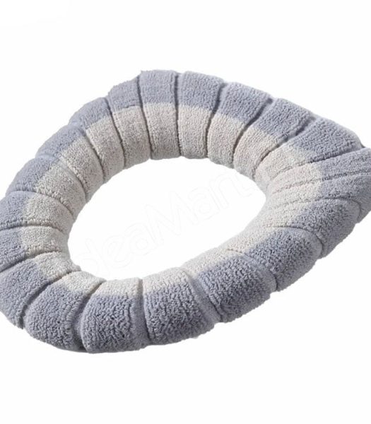 washable-reusable-plush-toilet-seat-cover-cushion-pad-with-zipper-closure-for-winter-warmth-and-comfort-product-image
