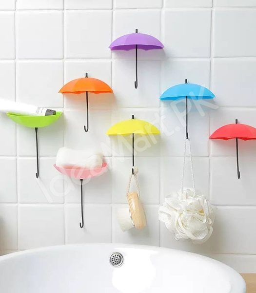 set-of-3-colorful-umbrella-wall-hooks-key-organizer-self-adhesive-decorative-storage-for-entryway-kitchen-or-bathroom-product-image