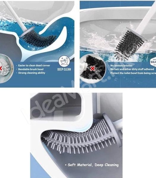 flexible-silicone-bristle-toilet-brush-and-holder-set-with-long-handle-for-deep-bathroom-and-toilet-bowl-cleaning-product-image