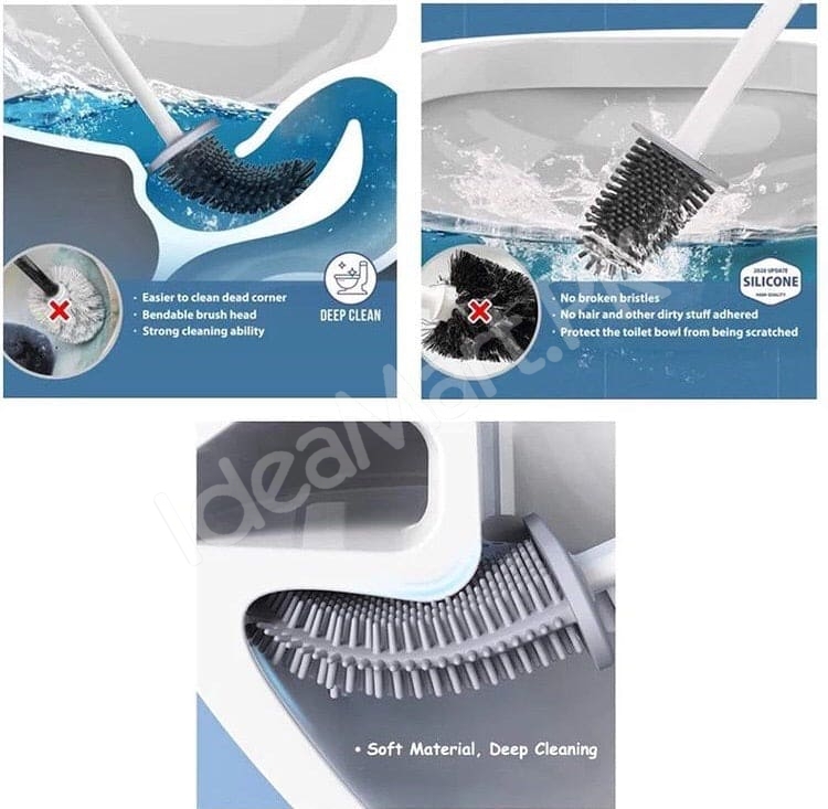 flexible-silicone-bristle-toilet-brush-and-holder-set-with-long-handle-for-deep-bathroom-and-toilet-bowl-cleaning-product-image