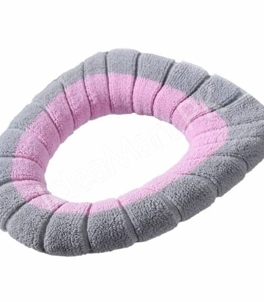 washable-reusable-plush-toilet-seat-cover-cushion-pad-with-zipper-closure-for-winter-warmth-and-comfort-product-image