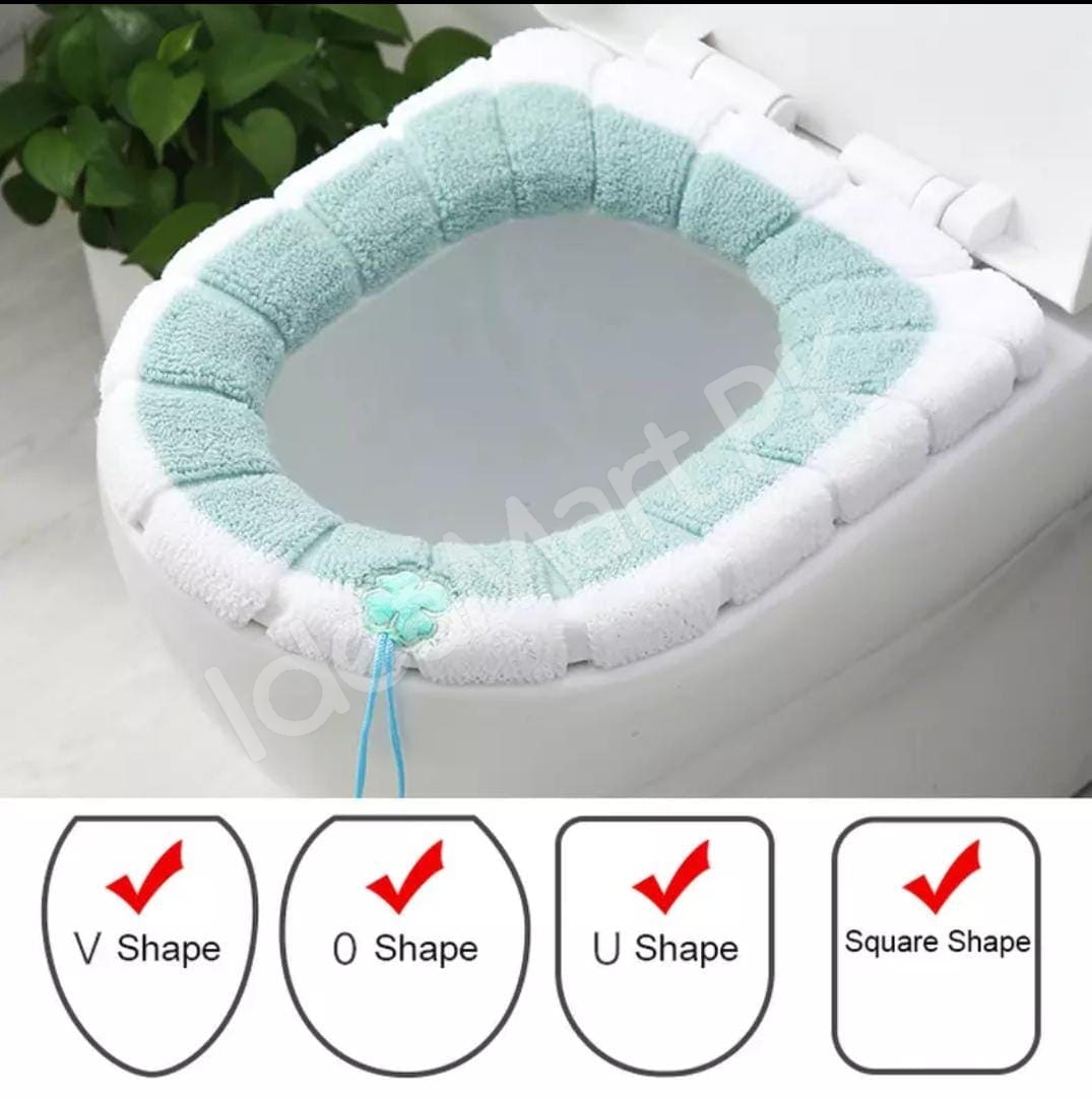 washable-reusable-plush-toilet-seat-cover-cushion-pad-with-zipper-closure-for-winter-warmth-and-comfort-product-image