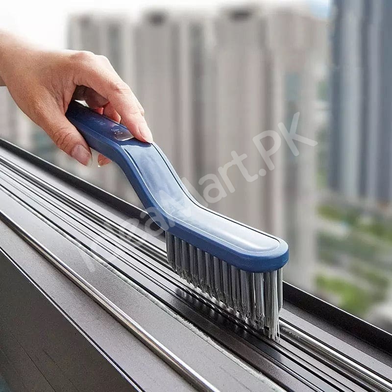 2-in-1-pp-handle-cleaning-brush-with-pet-bristles-and-integrated-hair-pickup-clip-for-bathroom-shower-drain-and-grout-scrubbing-product-image