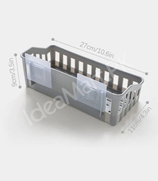 no-drill-adhesive-plastic-bathroom-shower-shelf-kitchen-storage-basket-organizer-for-shampoo-soap-cosmetics-toiletries-product-image