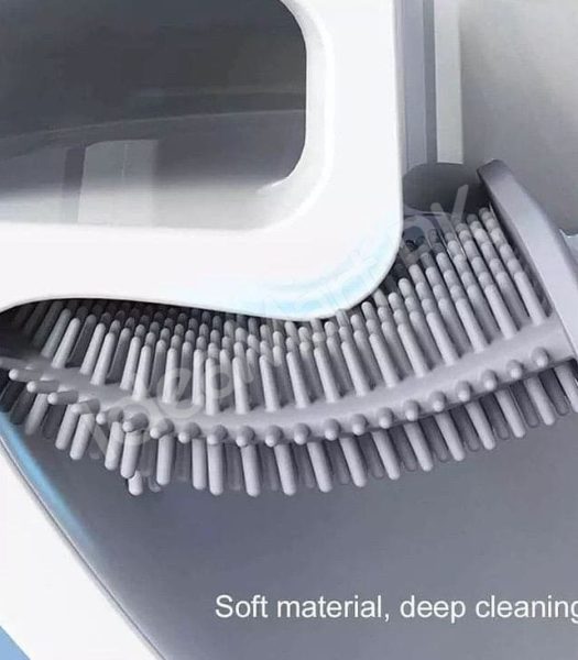 flexible-silicone-bristle-toilet-brush-and-holder-set-with-long-handle-for-deep-bathroom-and-toilet-bowl-cleaning-product-image