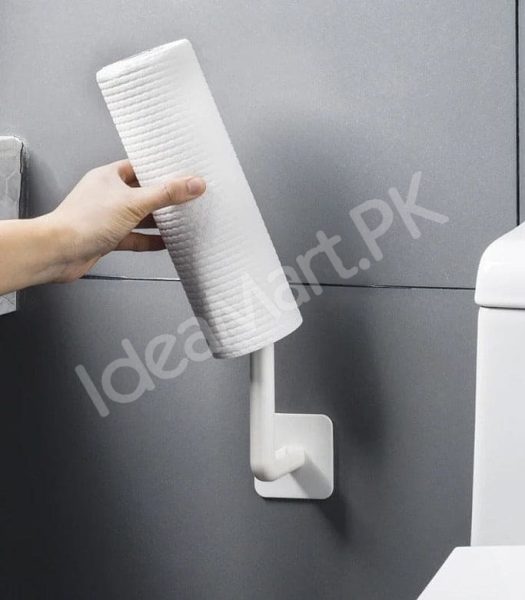plastic-no-drill-adhesive-wall-mount-paper-towel-holder-and-toilet-roll-dispenser-for-kitchen-and-bathroom-product-image