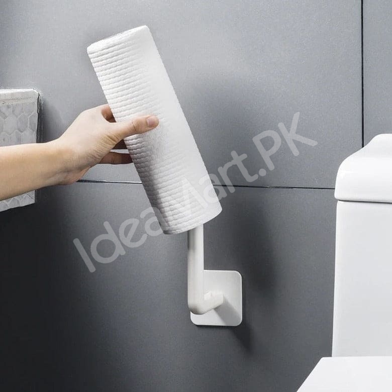 plastic-no-drill-adhesive-wall-mount-paper-towel-holder-and-toilet-roll-dispenser-for-kitchen-and-bathroom-product-image