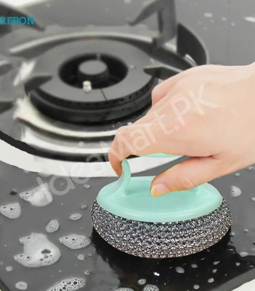 handled-stainless-steel-scrubber-with-plastic-grip-for-heavy-duty-kitchen-pot-pan-and-dish-cleaning-product-image