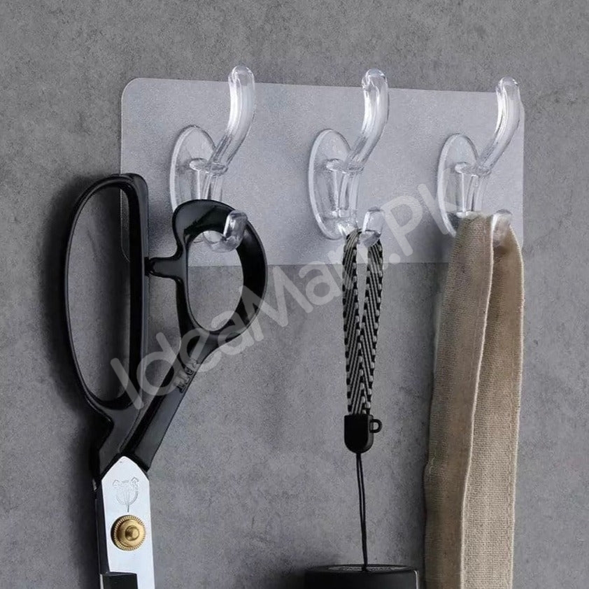 3-to-6-transparent-wall-hooks-strong-self-adhesive-kitchen-bathroom-organizer-door-hanger-for-towels-keys-and-accessories-product-image