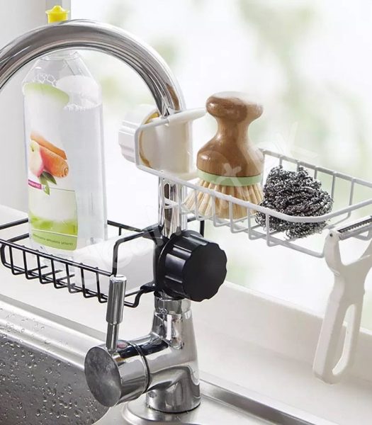 stainless-steel-sink-storage-rack-sponge-soap-dish-cloth-kitchen-accessories-organizer-product-image