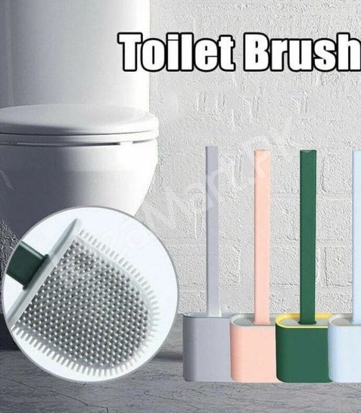 flexible-silicone-bristle-toilet-brush-and-holder-set-with-long-handle-for-deep-bathroom-and-toilet-bowl-cleaning-product-image