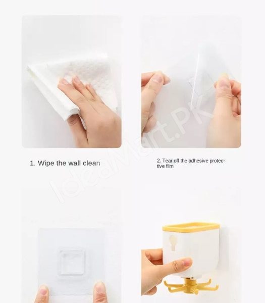 wall-mounted-360-rotating-storage-rack-with-claw-hook-multipurpose-organizer-for-bathroom-kitchen-cabinet-and-home-essentials-product-image