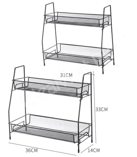 2-tier-black-metal-countertop-storage-shelf-and-spice-rack-for-bathroom-vanity-and-kitchen-accessories-tidy-product-image