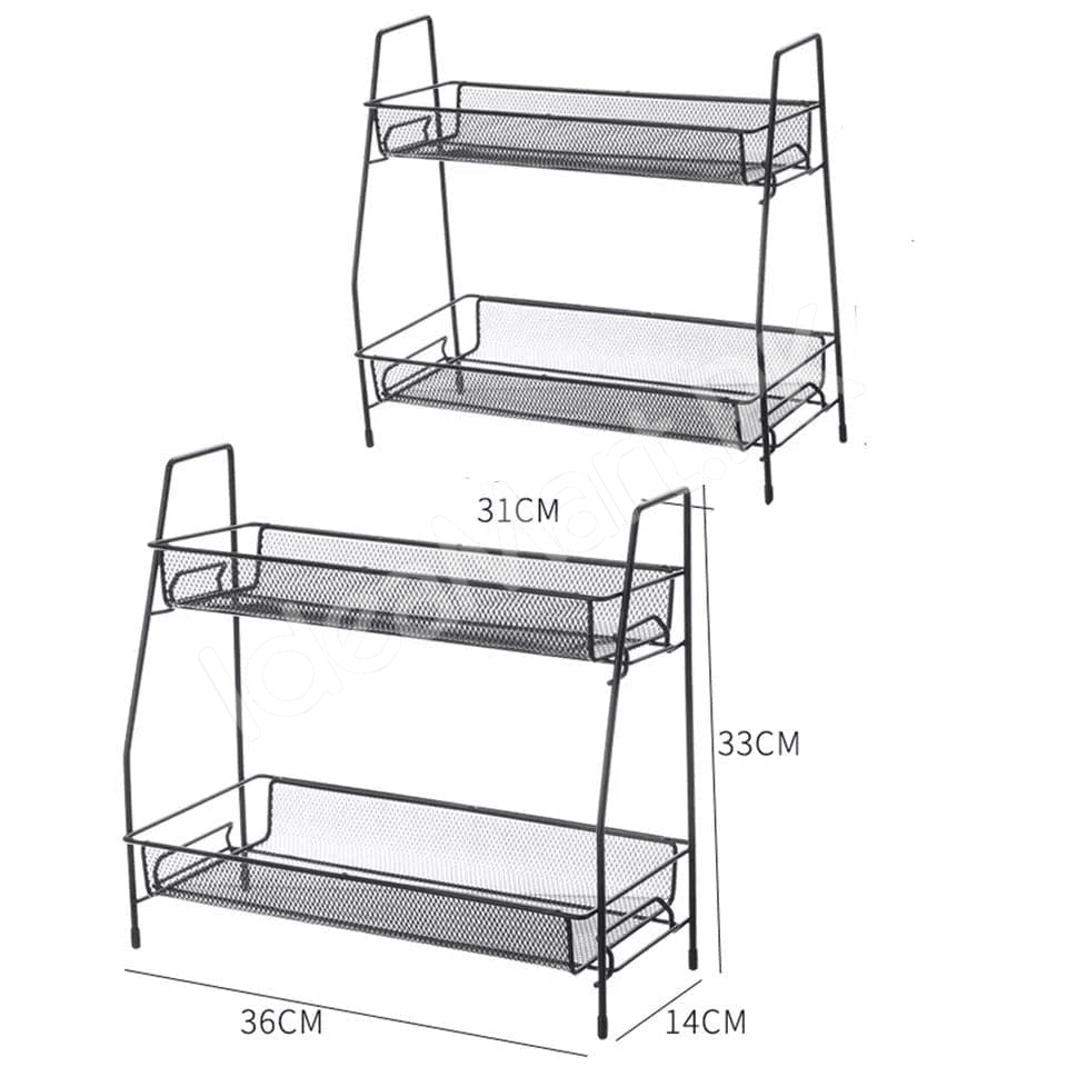 2-tier-black-metal-countertop-storage-shelf-and-spice-rack-for-bathroom-vanity-and-kitchen-accessories-tidy-product-image