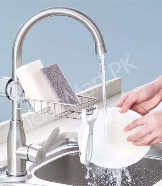 stainless-steel-sink-storage-rack-sponge-soap-dish-cloth-kitchen-accessories-organizer-product-image