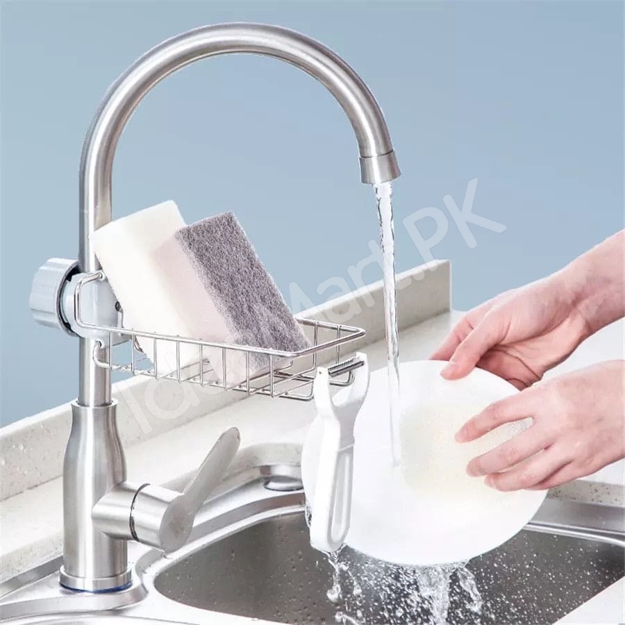 stainless-steel-sink-storage-rack-sponge-soap-dish-cloth-kitchen-accessories-organizer-product-image