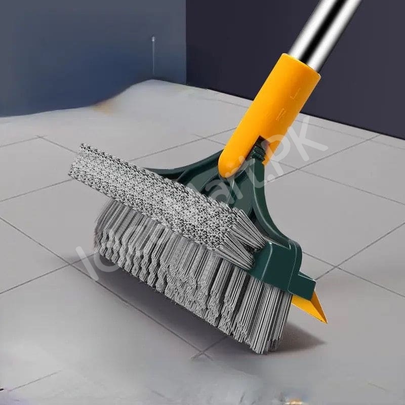 3-in-1-v-shape-stiff-bristle-scrub-brush-with-long-adjustable-handle-scraper-for-floor-grout-wall-cleaning-product-image
