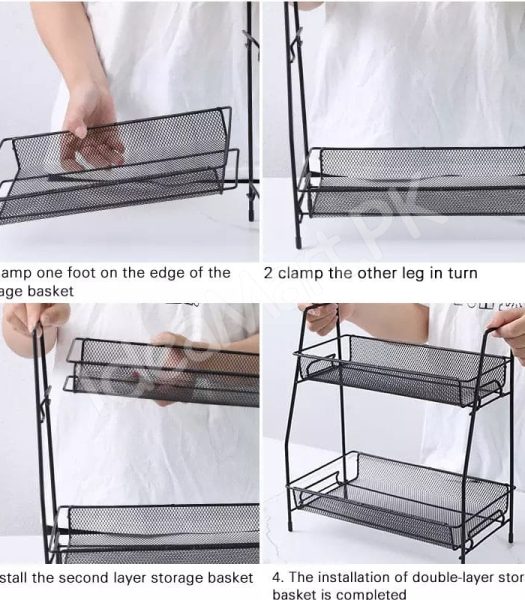 2-tier-black-metal-countertop-storage-shelf-and-spice-rack-for-bathroom-vanity-and-kitchen-accessories-tidy-product-image