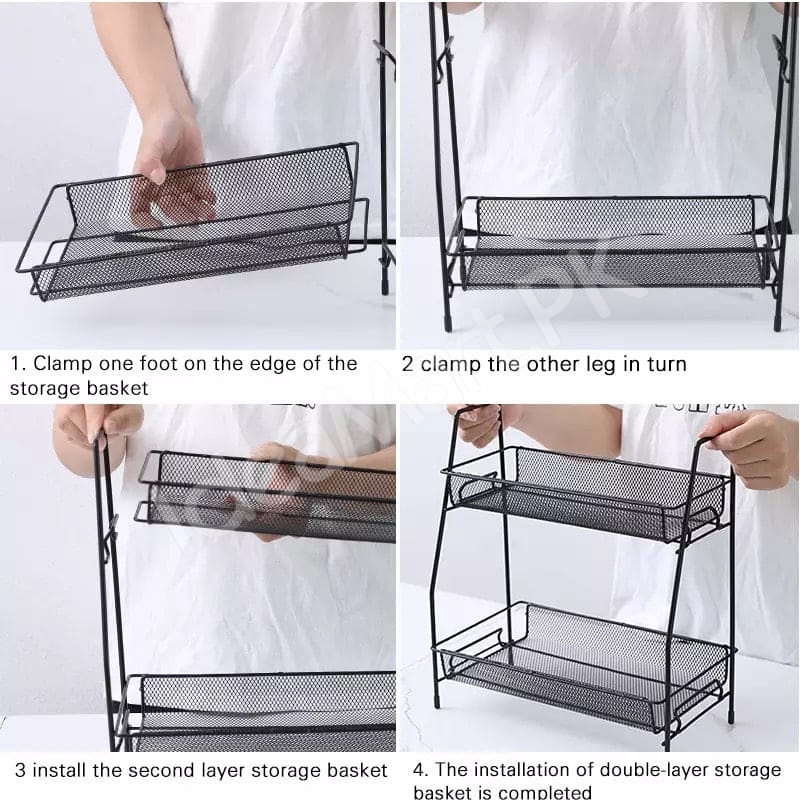 2-tier-black-metal-countertop-storage-shelf-and-spice-rack-for-bathroom-vanity-and-kitchen-accessories-tidy-product-image
