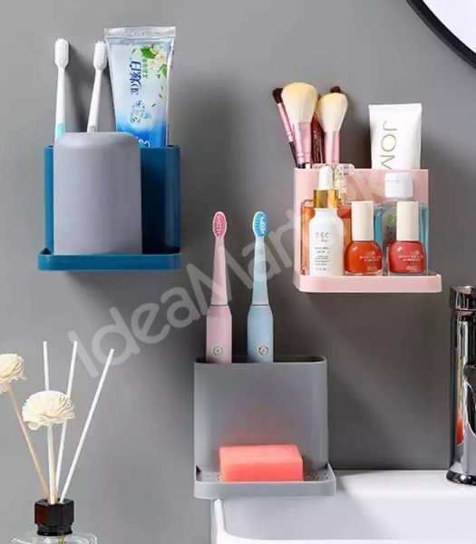wall-mounted-multifunctional-toothpaste-and-soap-holder-space-saving-bathroom-organizer-with-durable-convenient-design-product-image