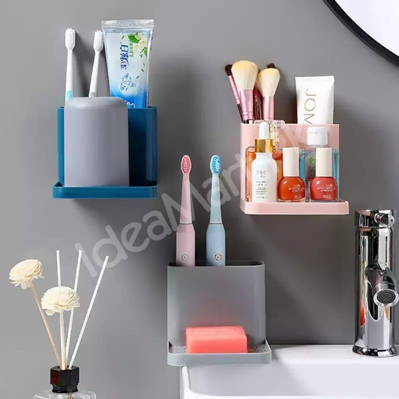 wall-mounted-multifunctional-toothpaste-and-soap-holder-space-saving-bathroom-organizer-with-durable-convenient-design-product-image