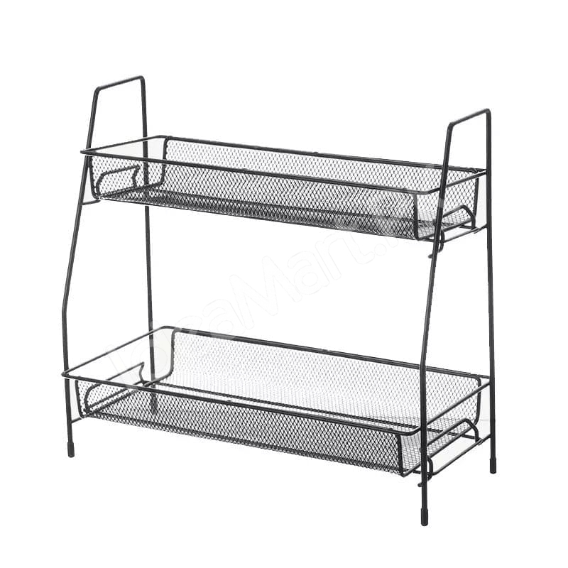 2-tier-black-metal-countertop-storage-shelf-and-spice-rack-for-bathroom-vanity-and-kitchen-accessories-tidy-product-image
