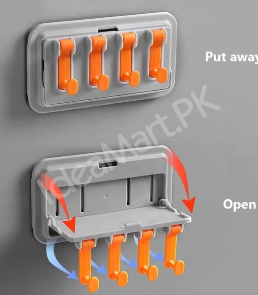 plastic-wall-mounted-kitchen-bathroom-organizer-rack-with-5-hooks-multi-purpose-storage-shelf-brush-towel-utensil-holder-product-image