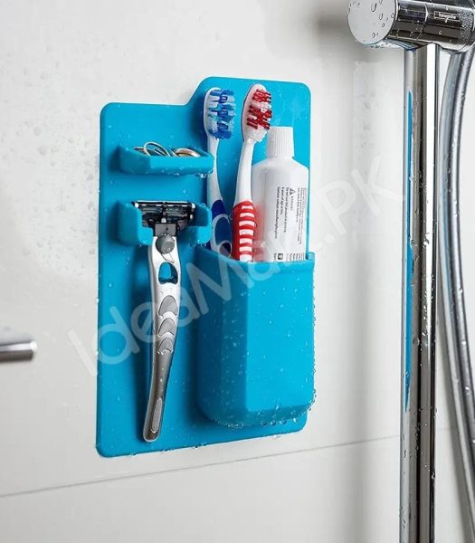 silicone-wall-mounted-holder-multifunctional-organizer-for-toothbrush-shaver-razor-and-bathroom-essentials-product-image