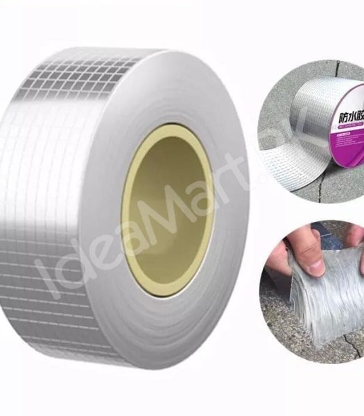 aluminum-foil-butyl-rubber-tape-high-temperature-waterproof-leak-proof-nano-self-adhesive-tape-for-duct-wall-and-crack-repairs-product-image