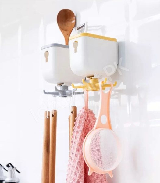 wall-mounted-360-rotating-storage-rack-with-claw-hook-multipurpose-organizer-for-bathroom-kitchen-cabinet-and-home-essentials-product-image