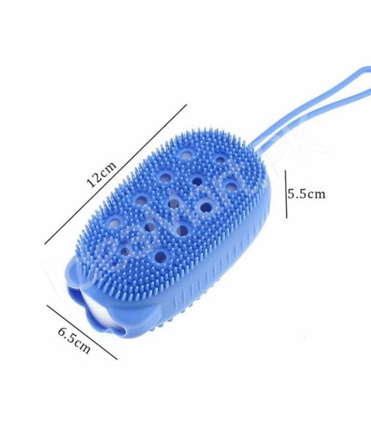 silicone-double-sided-bath-brush-with-soap-holder-soft-bristles-for-full-body-cleaning-spa-and-baby-shower-product-image
