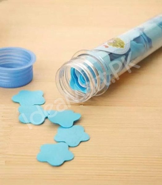 portable-disposable-flower-shaped-scented-paper-soap-flakes-in-tube-for-hand-washing-and-travel-product-image