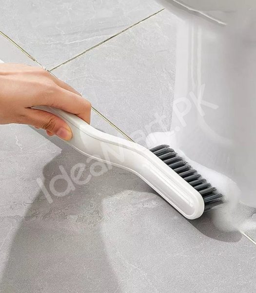 2-in-1-pp-handle-cleaning-brush-with-pet-bristles-and-integrated-hair-pickup-clip-for-bathroom-shower-drain-and-grout-scrubbing-product-image