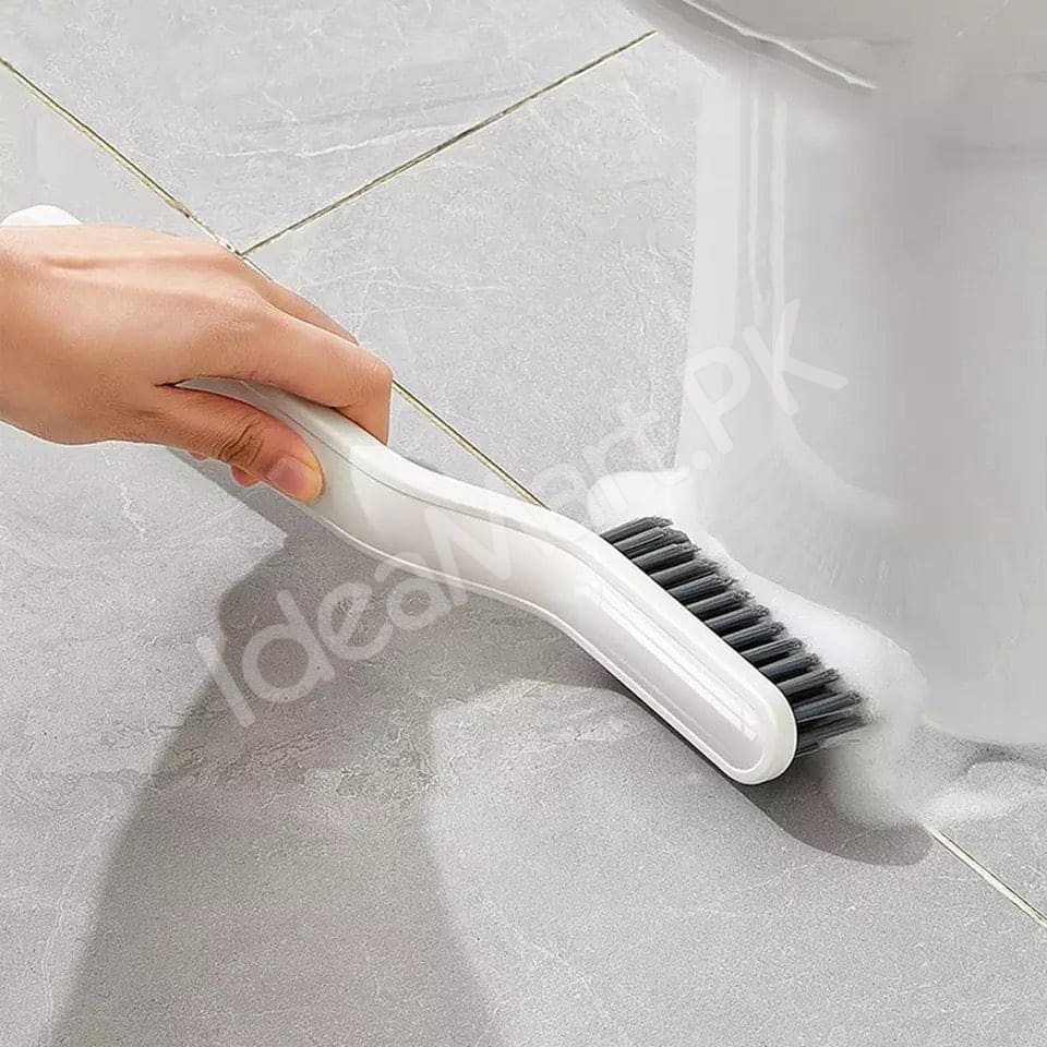 2-in-1-pp-handle-cleaning-brush-with-pet-bristles-and-integrated-hair-pickup-clip-for-bathroom-shower-drain-and-grout-scrubbing-product-image