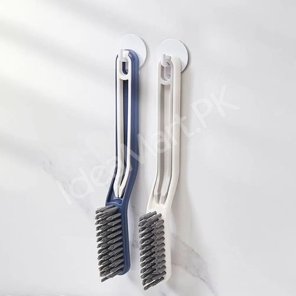 2-in-1-pp-handle-cleaning-brush-with-pet-bristles-and-integrated-hair-pickup-clip-for-bathroom-shower-drain-and-grout-scrubbing-product-image