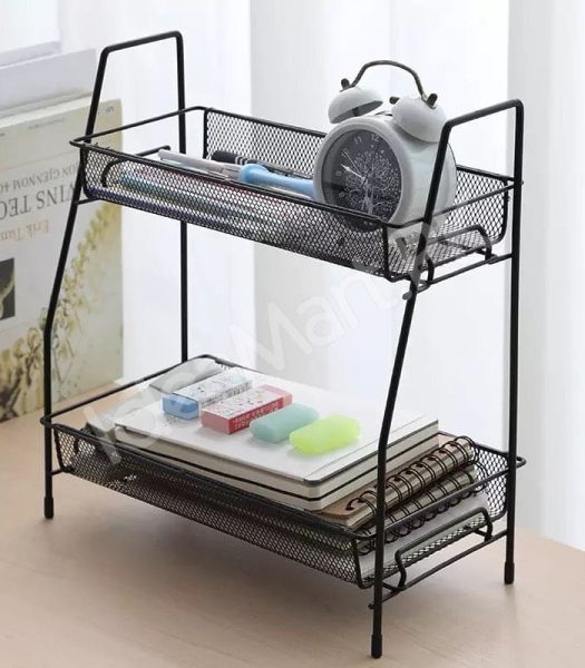 2-tier-black-metal-countertop-storage-shelf-and-spice-rack-for-bathroom-vanity-and-kitchen-accessories-tidy-product-image