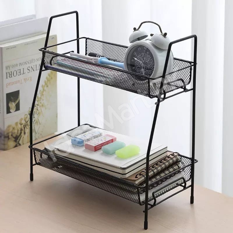 2-tier-black-metal-countertop-storage-shelf-and-spice-rack-for-bathroom-vanity-and-kitchen-accessories-tidy-product-image