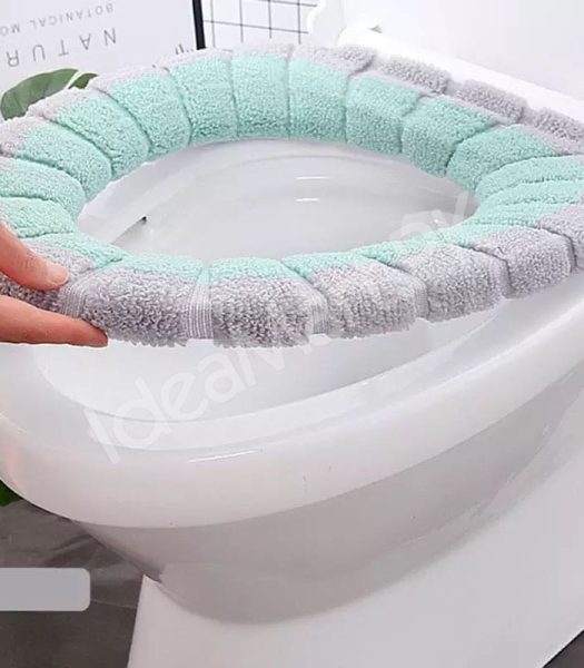 washable-reusable-plush-toilet-seat-cover-cushion-pad-with-zipper-closure-for-winter-warmth-and-comfort-product-image