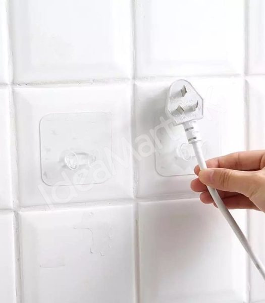 heavy-duty-transparent-adhesive-utility-hook-no-drill-wall-hanger-for-kitchen-bathroom-and-home-storage-product-image