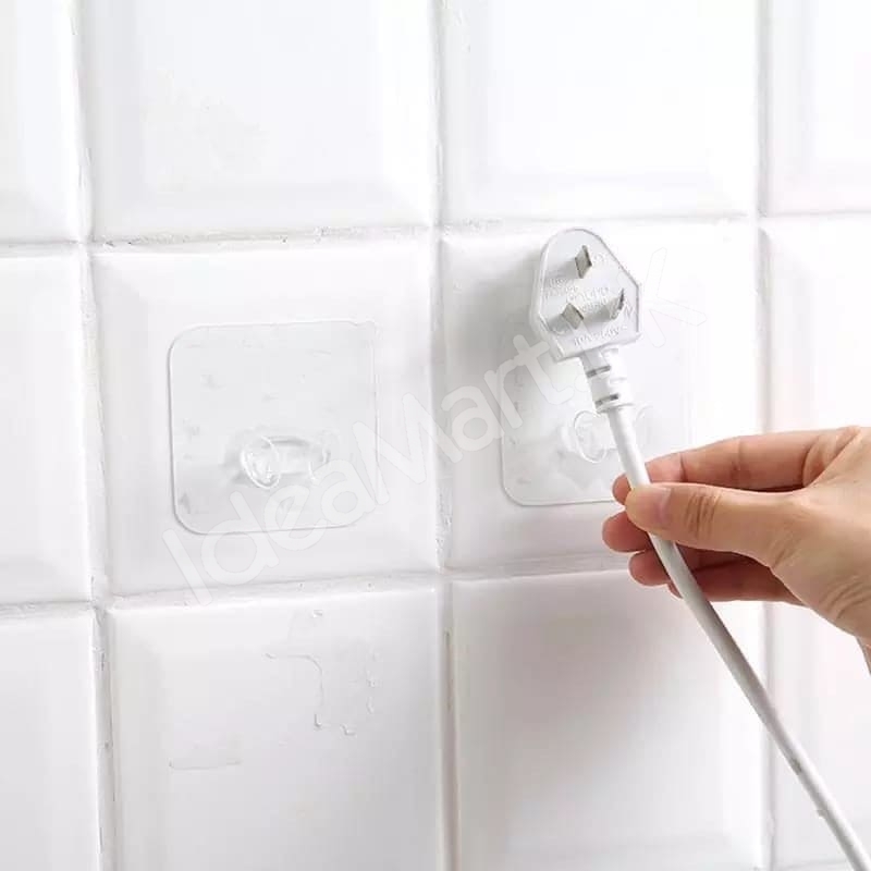 heavy-duty-transparent-adhesive-utility-hook-no-drill-wall-hanger-for-kitchen-bathroom-and-home-storage-product-image