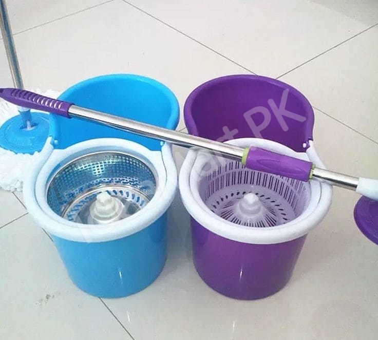 360-rotating-microfiber-spin-mop-dual-chamber-bucket-set-with-self-wringing-strainer-for-efficient-wet-floor-cleaning-product-image