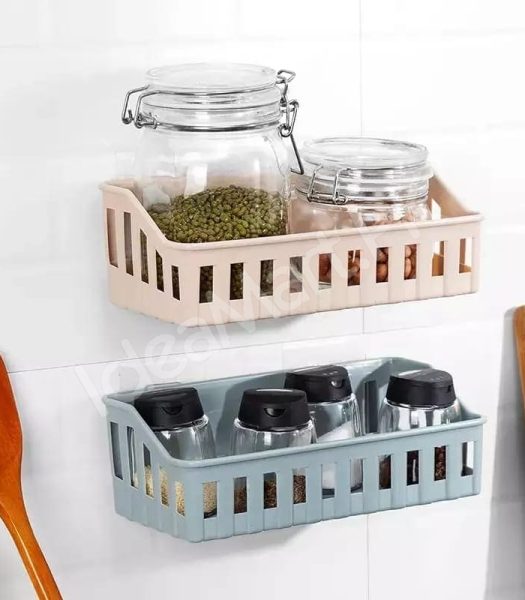 no-drill-adhesive-plastic-bathroom-shower-shelf-kitchen-storage-basket-organizer-for-shampoo-soap-cosmetics-toiletries-product-image