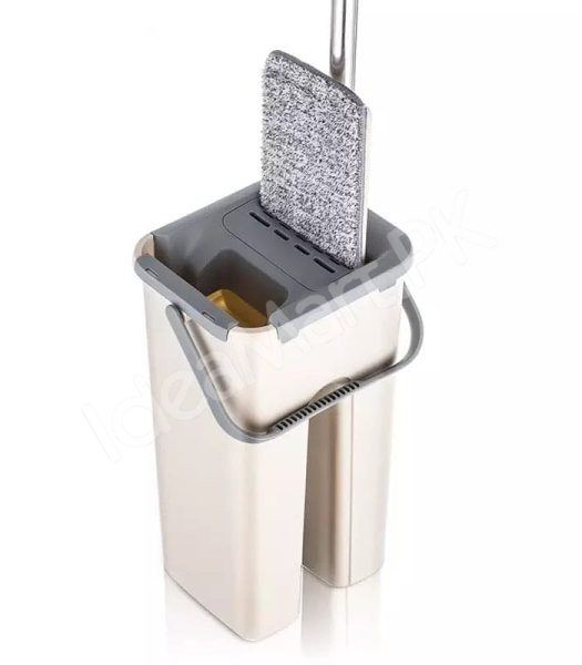 magic-flat-mop-and-bucket-system-with-hands-free-self-squeeze-for-versatile-wet-dry-kitchen-and-home-floor-cleaning-product-image