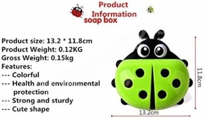 ladybug-cartoon-soap-box-with-cover-double-layer-drain-soap-dish-storage-organizer-case-for-kitchen-and-bathroom-use-product-image